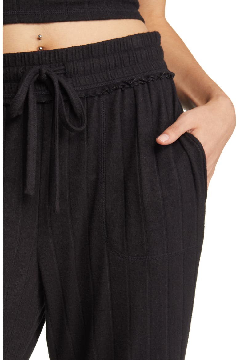Cozy Rib Joggers, Alternate, color, BLACK