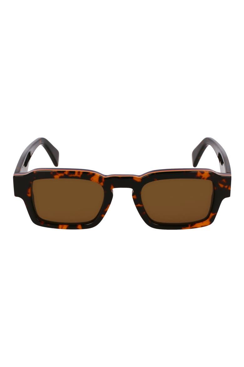 Latimer 49mm Small Modified Rectangular Sunglasses, Main, color, HAVANA MULTI STRIPES