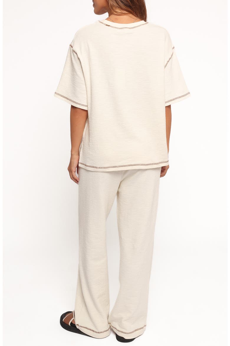 Angler Short Sleeve Sweatshirt & Pants Set, Alternate, color, CREAM