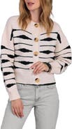SAACHI Stripe Button Knit Sweater