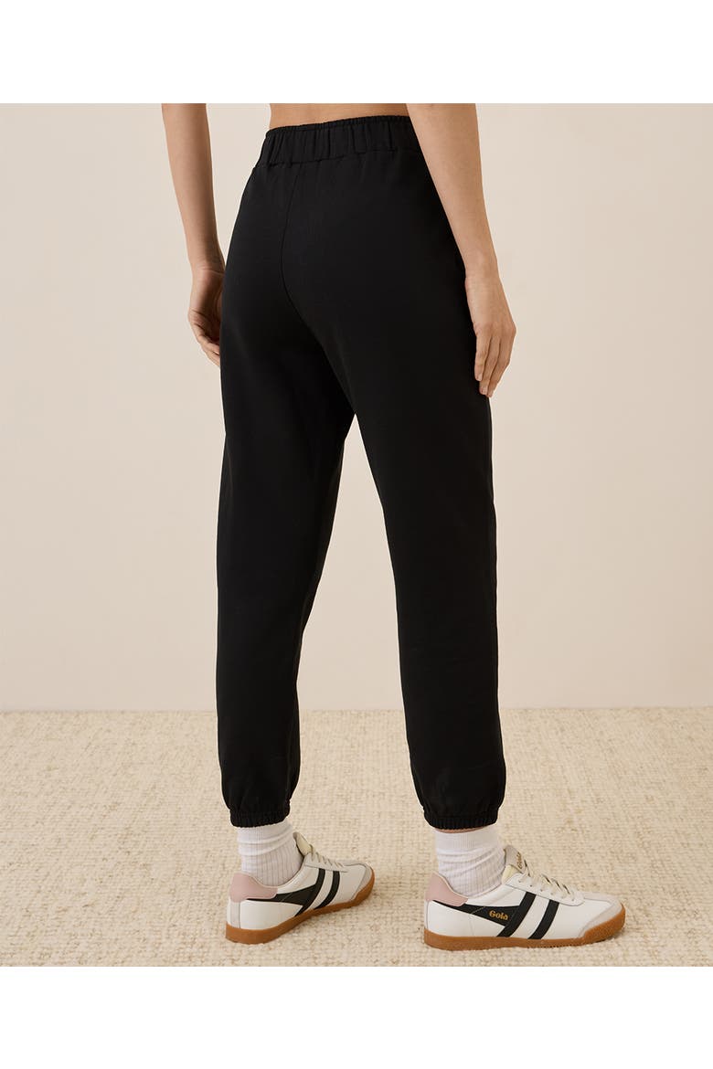 Organic Brushed Fleece Sweatpant, Alternate, color, Black