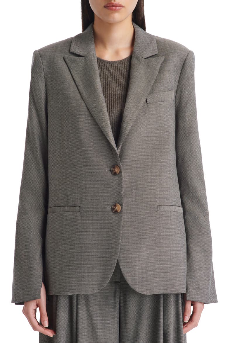 Wool Blend Boyfriend Blazer, Main, color, TAUPE