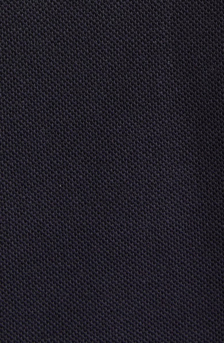 Moncler Logo Snap Placket Cotton Polo, Alternate, color, Black/ Navy