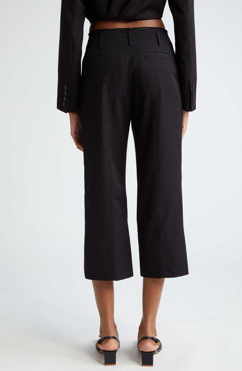 Jacquemus Corto Crop Flare Virgin Wool Pants, Alternate, color, 