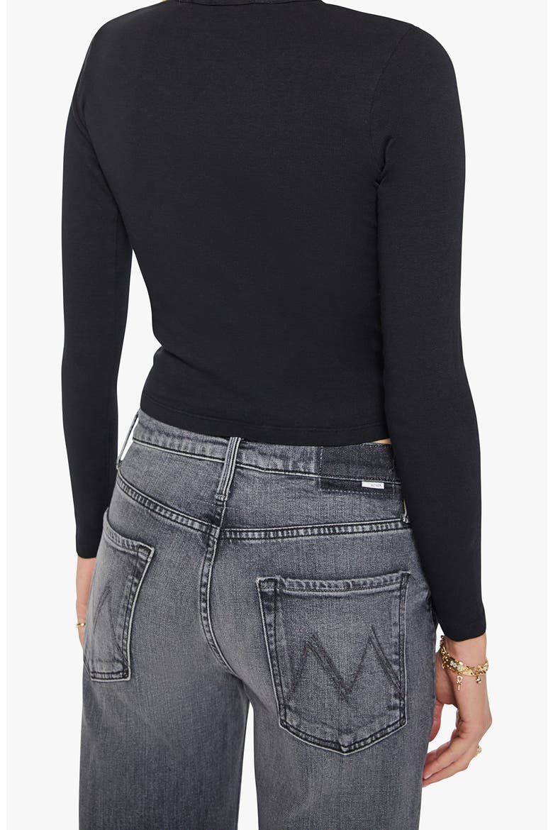 The LS Itty Bitty Crop T-Shirt, Alternate, color, BLACK