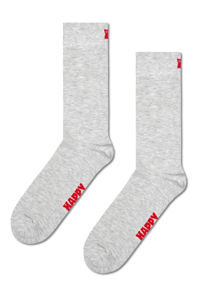 Assorted 5-Pack Solid Crew Socks, Alternate, color, WHITE