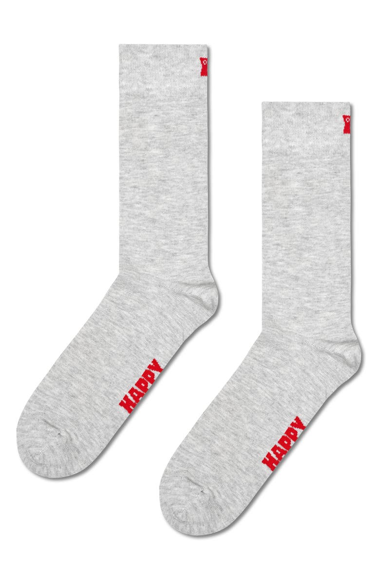 Happy Socks Assorted 5-Pack Solid Crew Socks, Alternate, color, White Multi