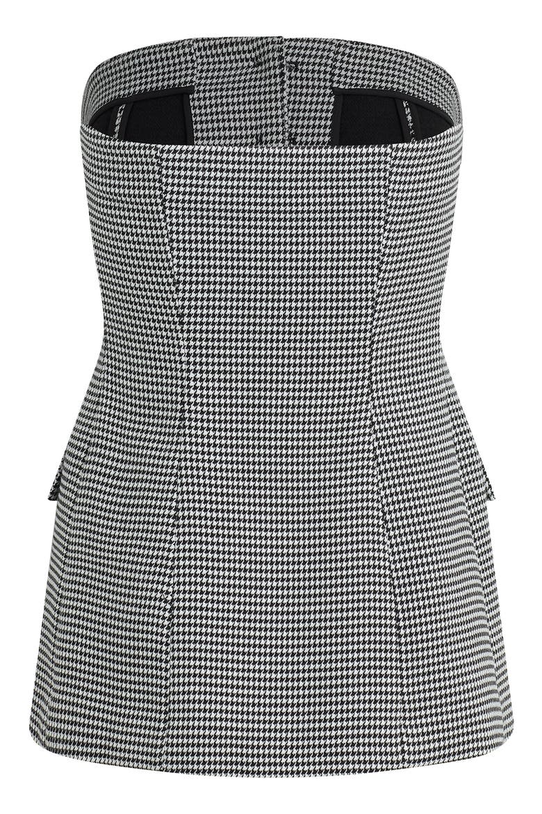 The Phoebe Bustier Top, Alternate, color, MICRO BW HOUNDSTOOTH