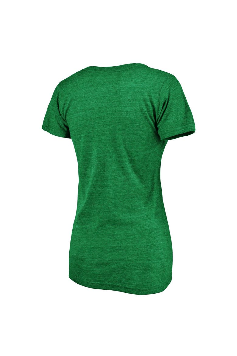 Women's Fanatics Branded Heathered Kelly Green Milwaukee Brewers St. Patrick's Day Paddy's Pride Tri-Blend V-Neck T-Shirt, Alternate, color, Heather Kelly Green