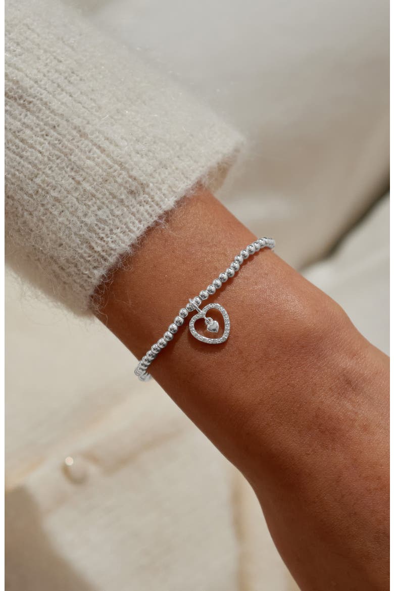 A Little 'So Lucky To Have You In My Life' Bracelet In Silver Plating, Alternate, color, Metallic Silver