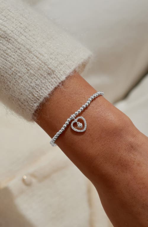 A Littles & Co. A Littles & Co A Little 'so Lucky To Have You In My Life' Bracelet In Silver Plating In Metallic