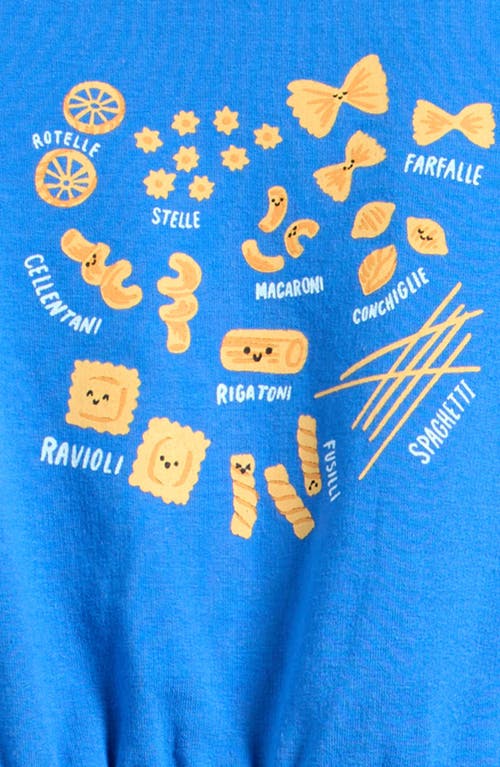 Tucker + Tate Graphic Sweatshirt & Pintuck Shorts In Blue Palace Endless Pasta