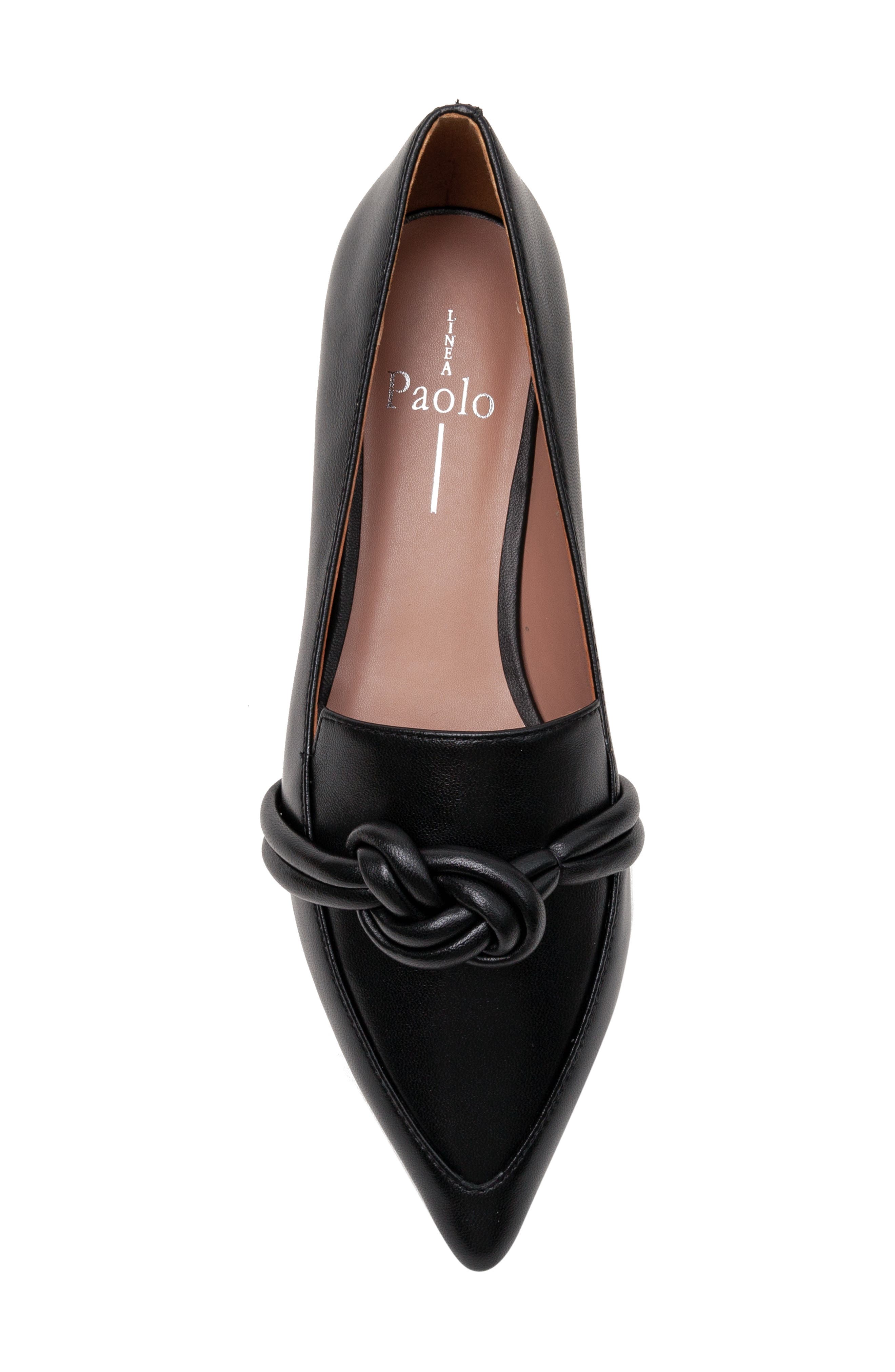 Linea Paolo Marais Pointed Toe Flat, Alternate, color, Black