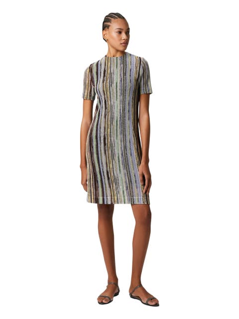ワンピース MISSONI Woman Dress Green DS25SG1FBK045B S614L Zigzag kaftan with sequins and V-neck and removable scarf