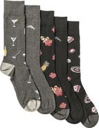 Tommy Bahama CoolMax® EcoMade 5-Pack Assorted Crew Socks