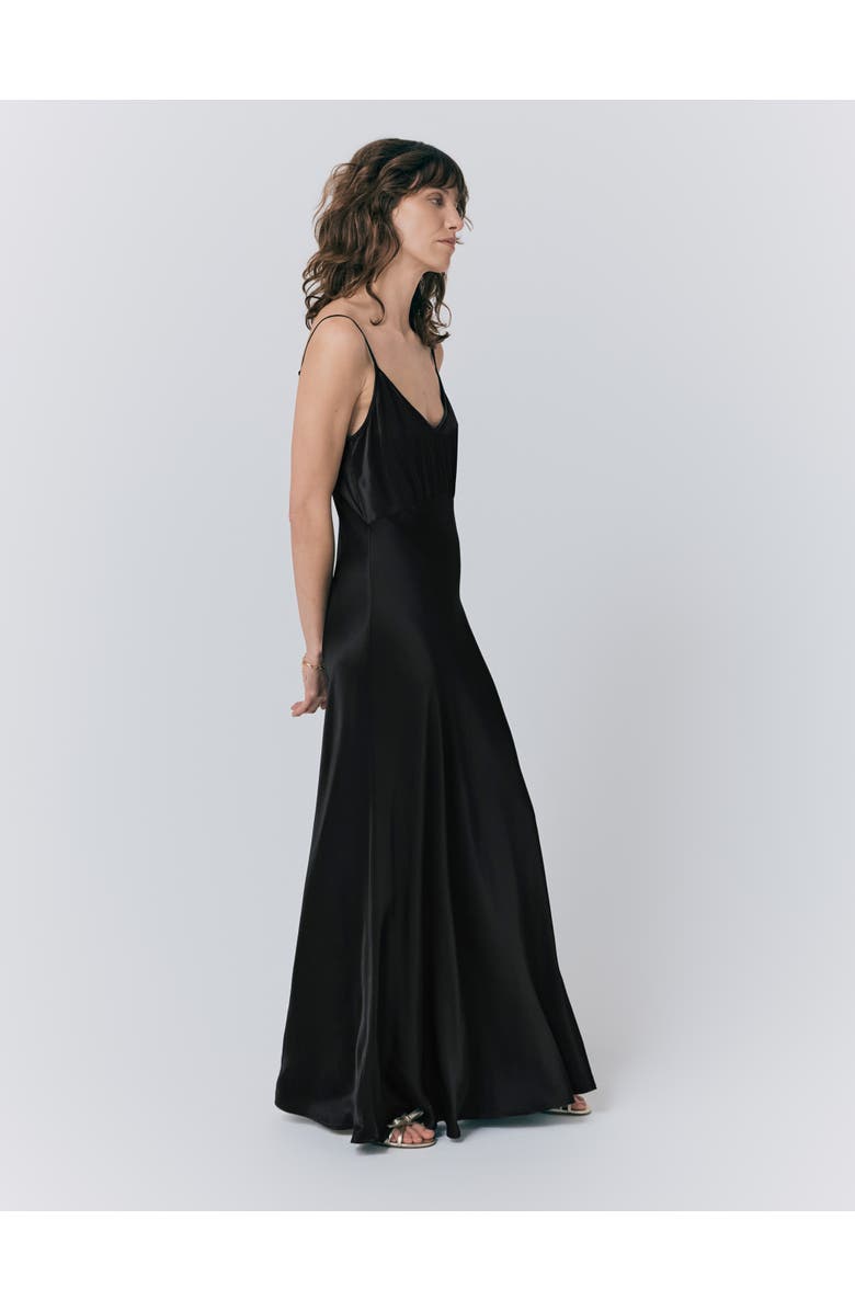 Ghost London Winnie Satin Maxi Dress, Alternate, color, Black
