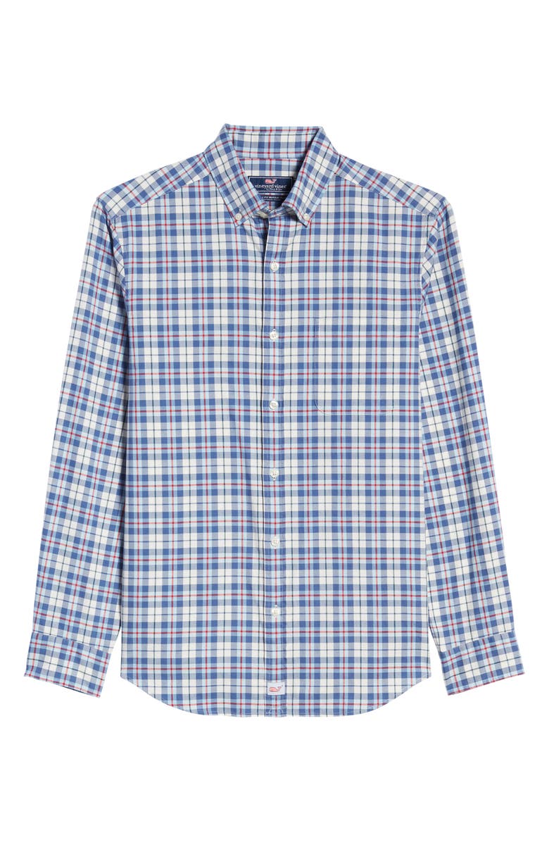 vineyard vines Murray Classic Fit Plaid Stretch Flannel Button-Down Shirt, Alternate, color,