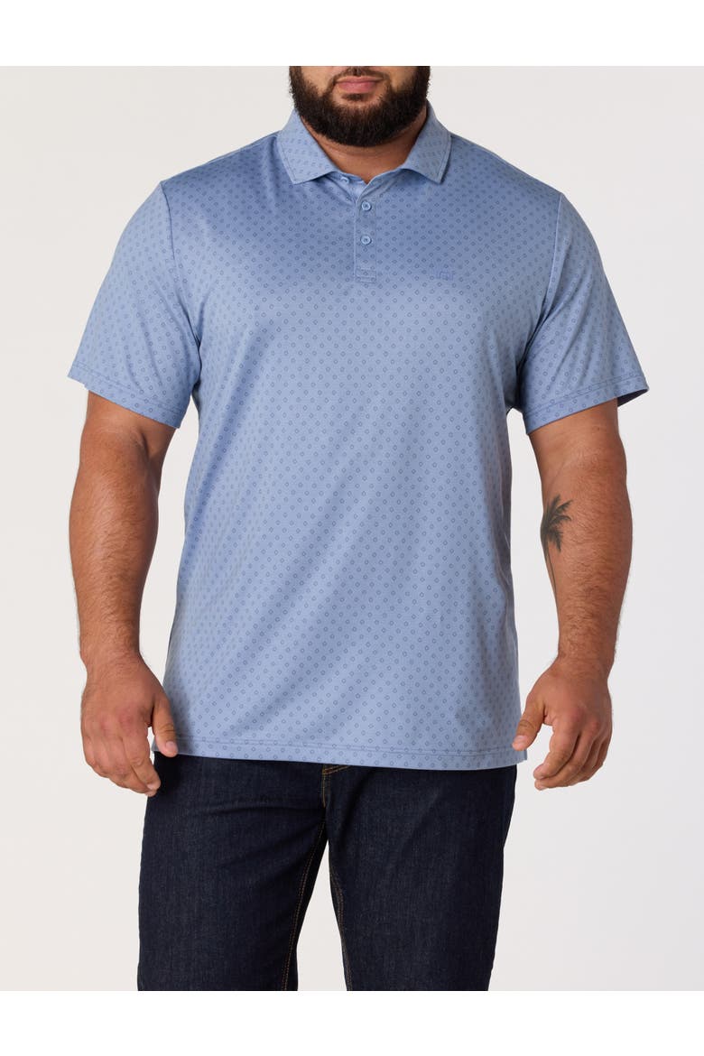 Big & Tall Final Drive Geometric Polo Shirt, Alternate, color, BLUE