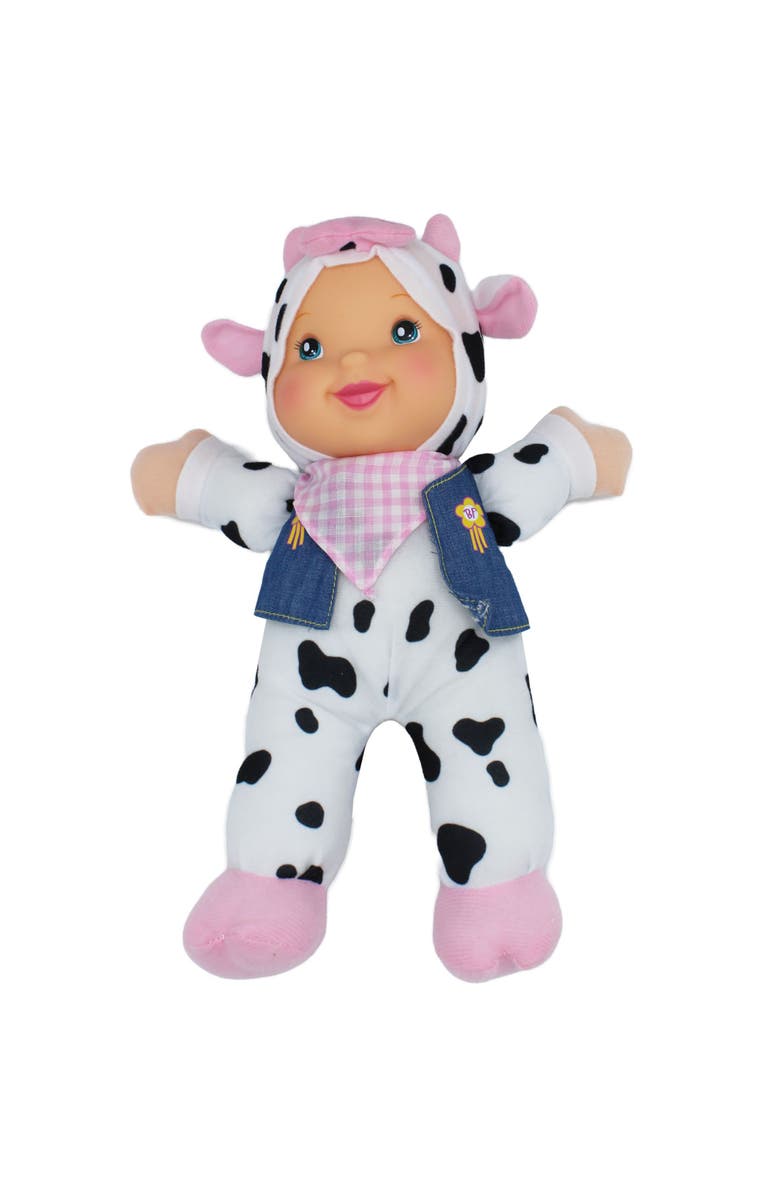 Baby's First Goldberger Doll Farm Animal Friends Cow Bilingual, Main, color, Multicolored