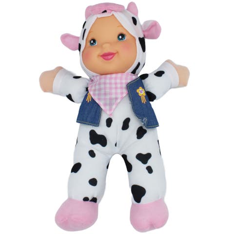 Goldberger Doll Farm Animal Friends Cow Bilingual