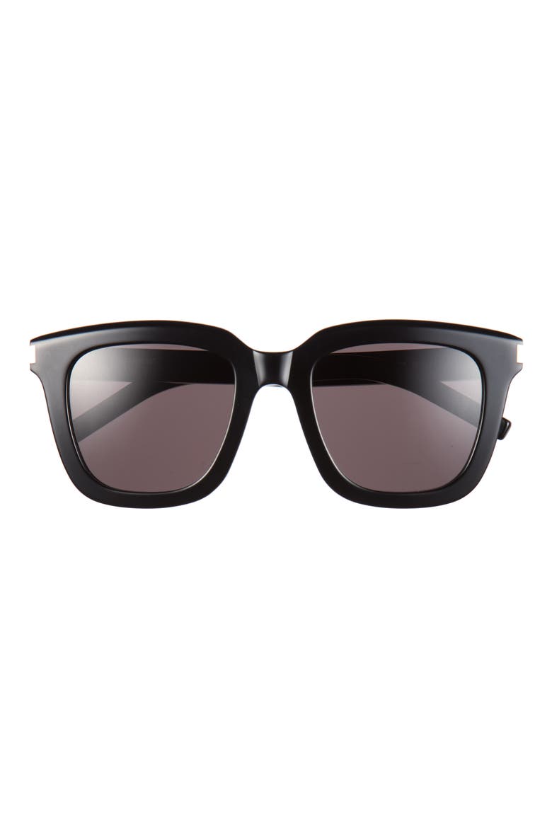 SL 465 51mm Square Sunglasses, Main, color, BLACK BLACK BLACK