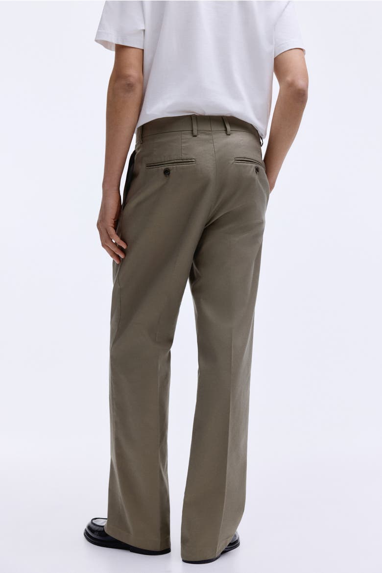 Loose Fit Tailored Trousers, Alternate, color, Khaki green
