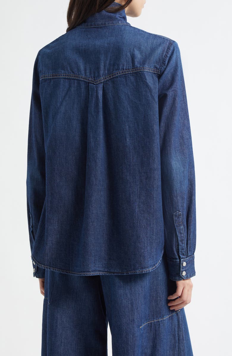 TWP Ranchers Daughter Tie Neck Denim Shirt, Alternate, color,