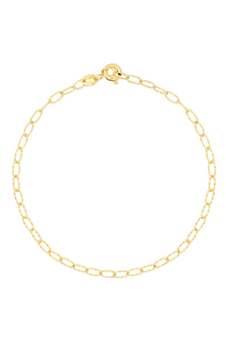 14K Gold Textured Chain Bracelet, Main, color, 14K YELLOW GOLD