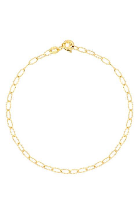 14K Gold Textured Chain Bracelet (Trunk Show Exclusive)