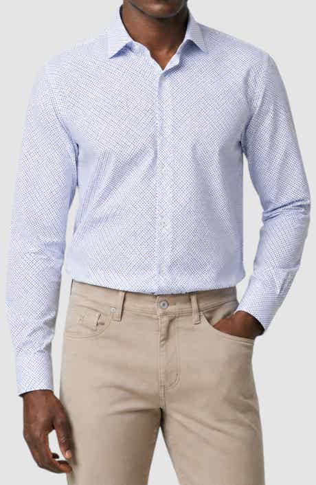 Diamond Microprint Cotton Shirt