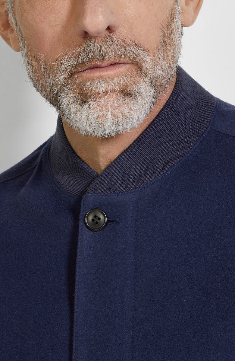 ZEGNA Water Repellent Elements Oasi Cashmere Bomber Jacket, Alternate, color, Ink Blue