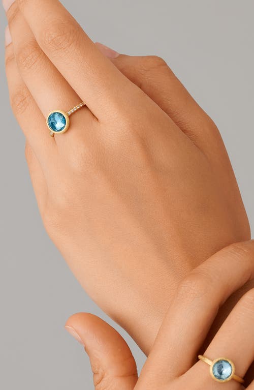 Marco Bicego Round Topaz Solitaire Ring In Yellow Gold