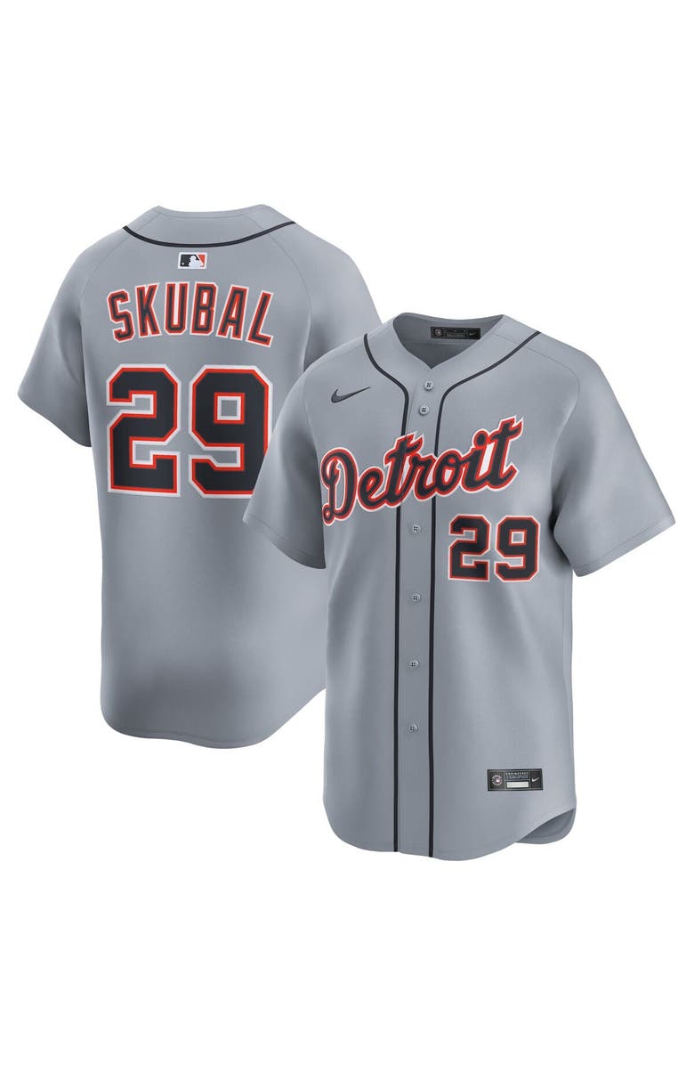Nike Men's Nike Tarik Skubal Gray Detroit Tigers Road Limited Jersey, Main, color, Gray