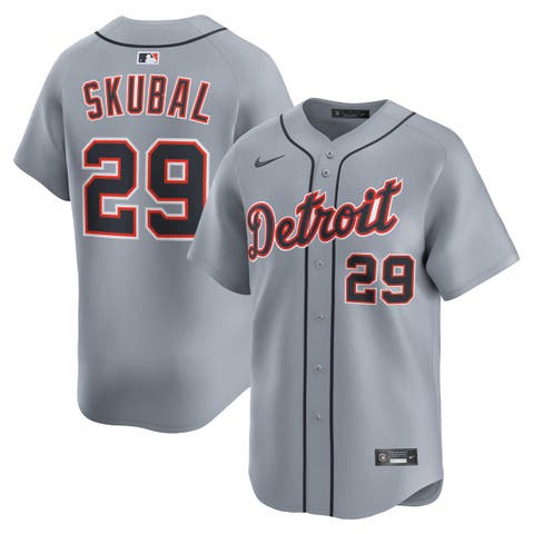 Men's Nike Tarik Skubal Gray Detroit Tigers Road Limited Jersey