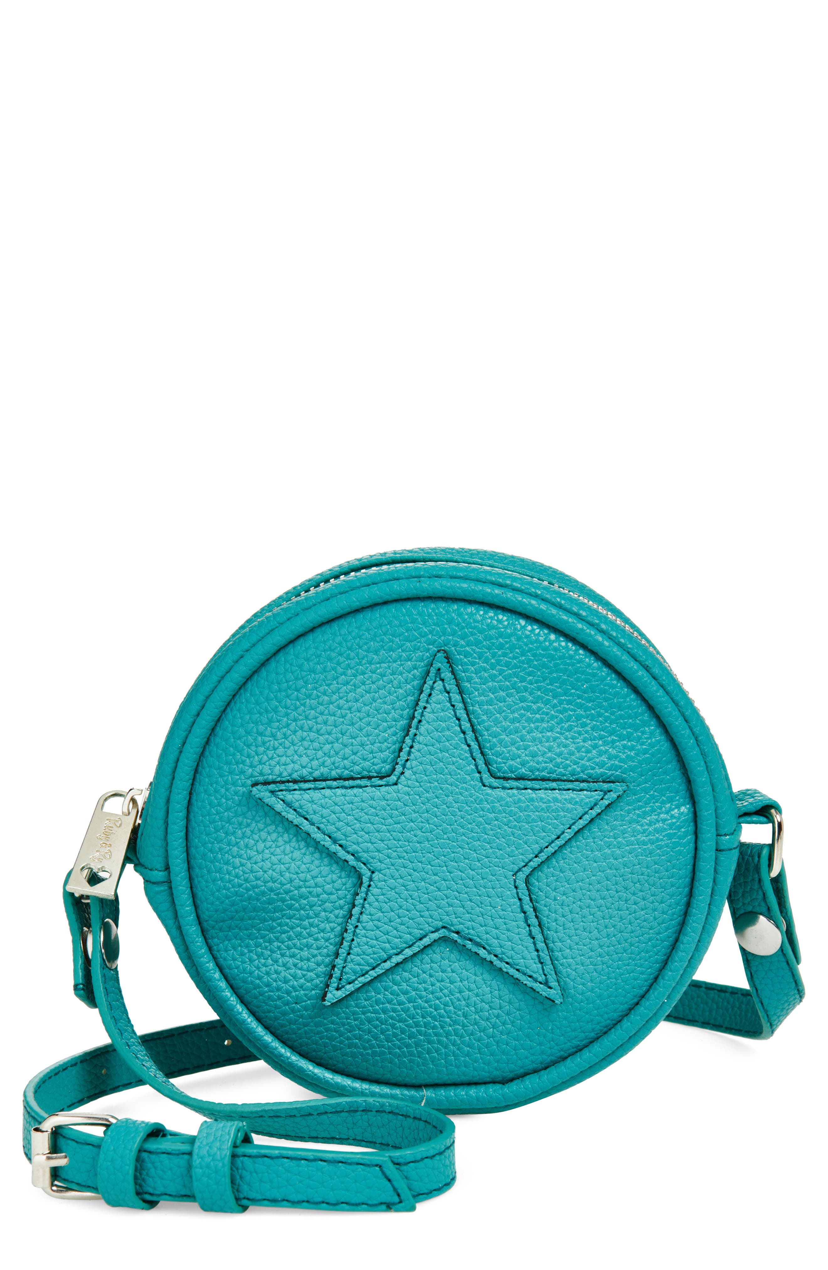 Ruby 
Ry Kids
 Star Detail Round Shoulder Bag, Main, color, Teal