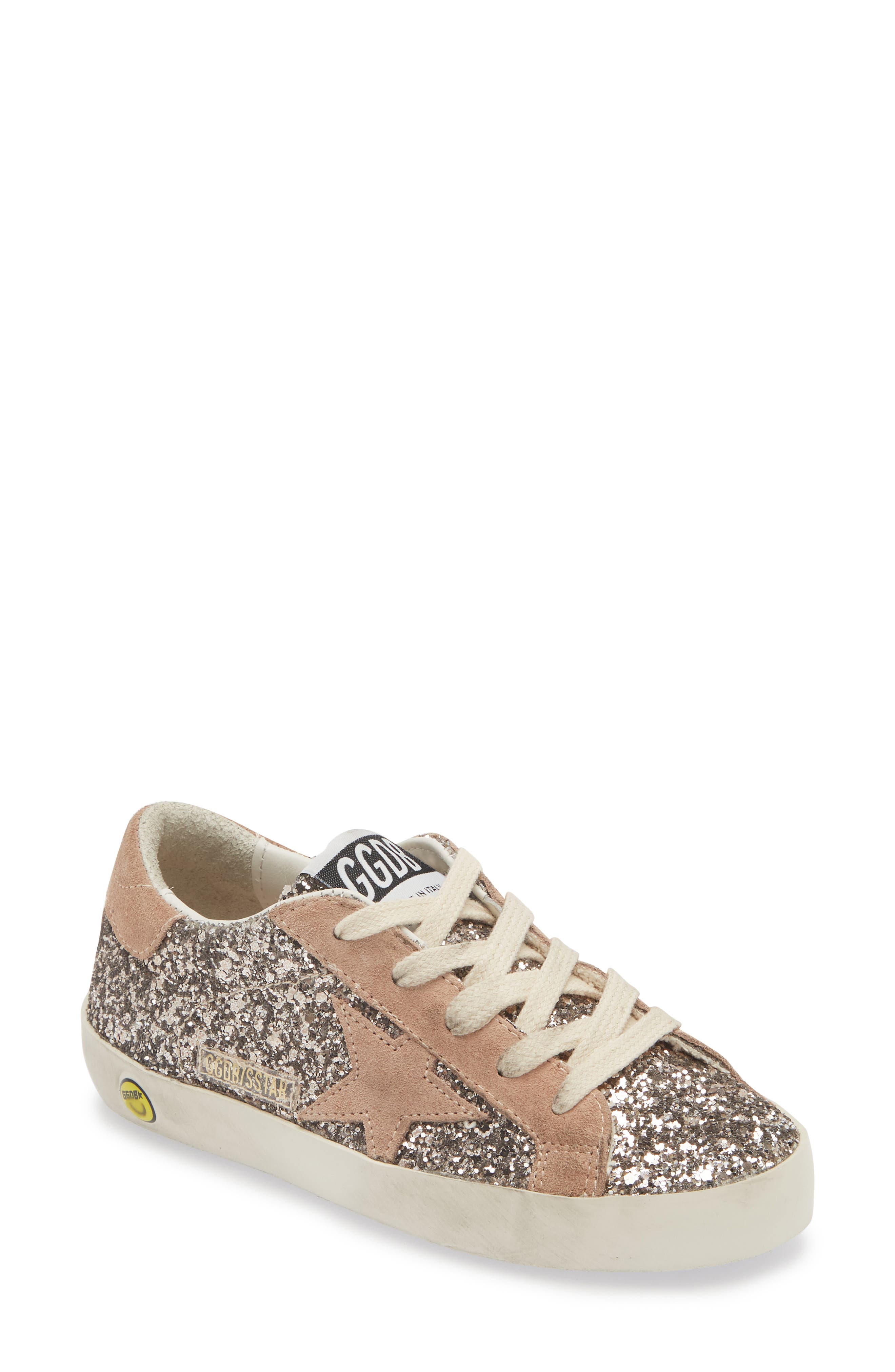 Golden Goose Kids' Super-Star Glitter Sneaker, Main, color, 