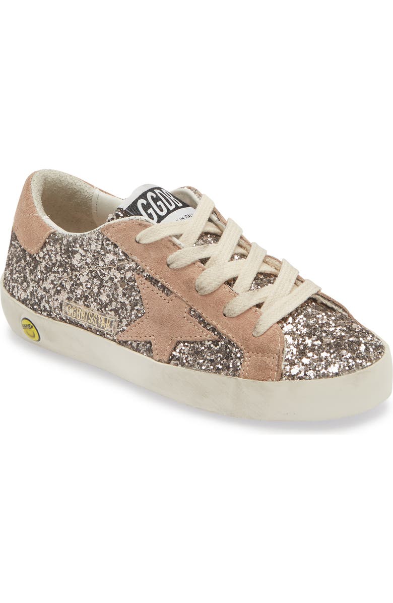 Golden Goose Kids' Super-Star Glitter Sneaker, Main, color,