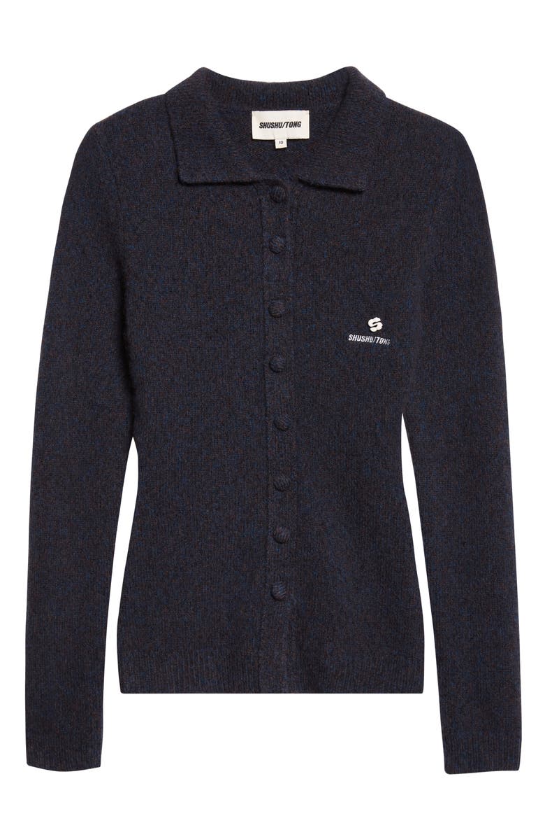 Shushu/Tong Logo Fitted Wool Blend Cardigan, Alternate, color,