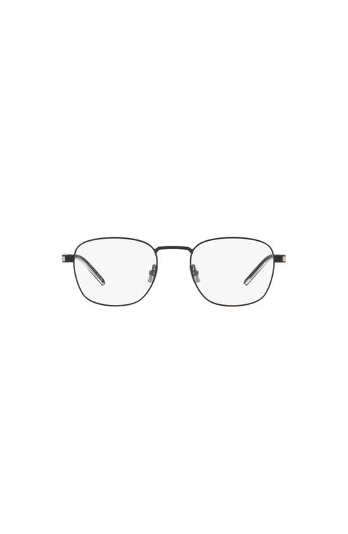 Saint Laurent 51mm Oval Optical Glasses In Black