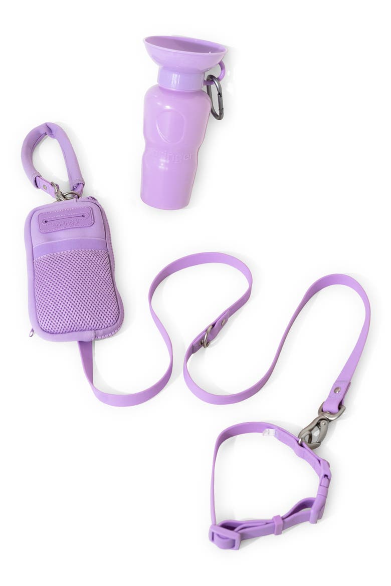Dog Walk Bag & 22 oz. Water Bottle Set, Main, color, LILAC