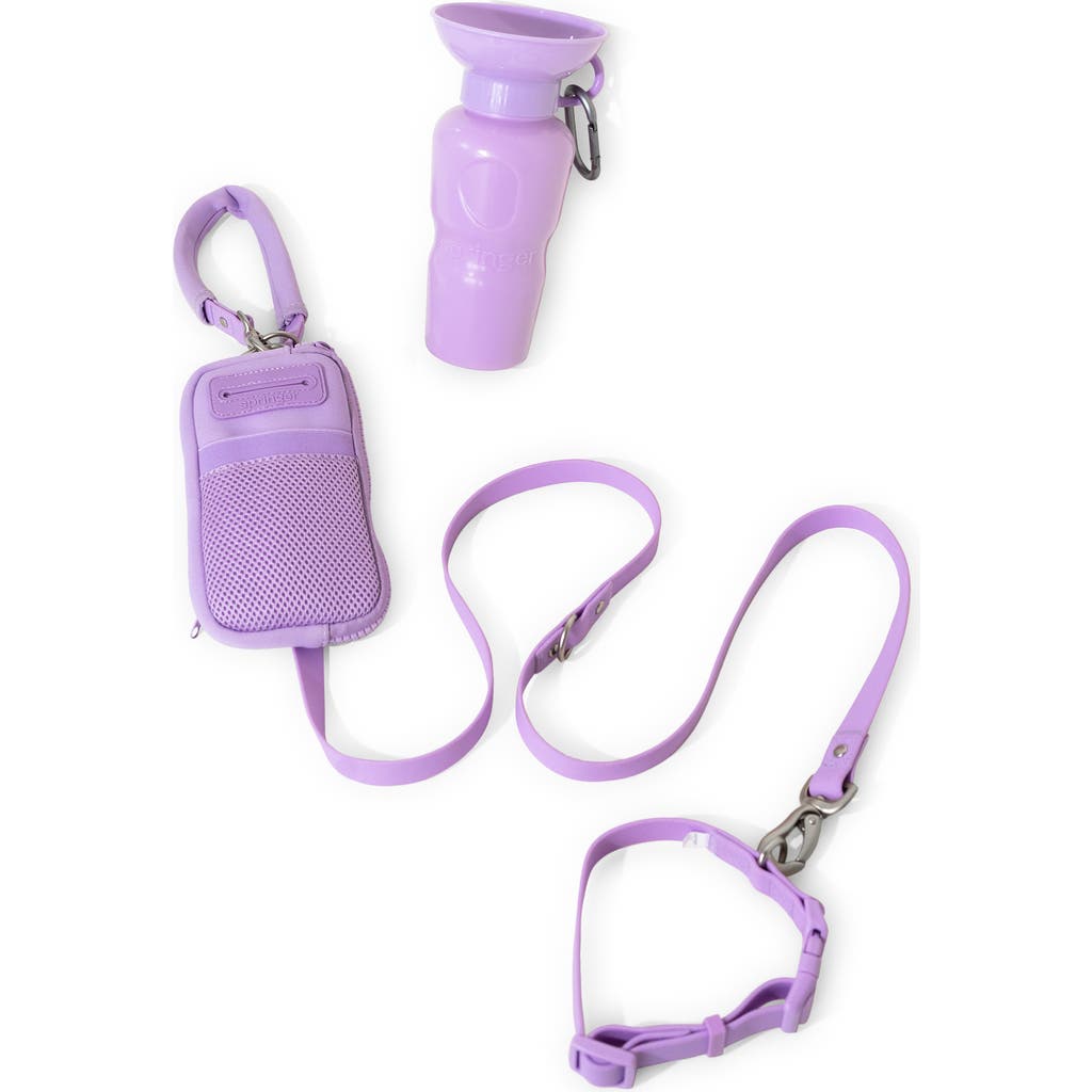 Springer Dog Walk Bag & 22 oz. Water Bottle Set in Lilac  product