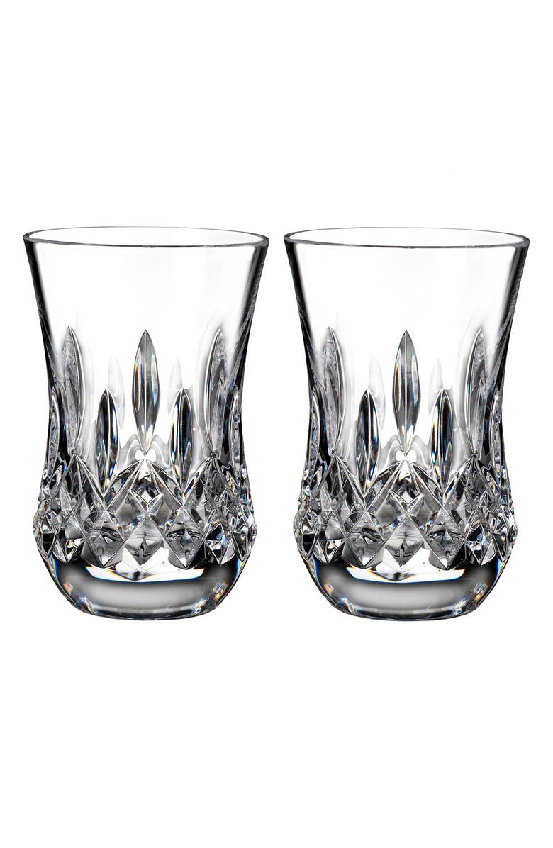 Waterford Lismore Connoisseur Set of 2 Lead Crystal Flared Sipping Tumblers, Main, color, Clear
