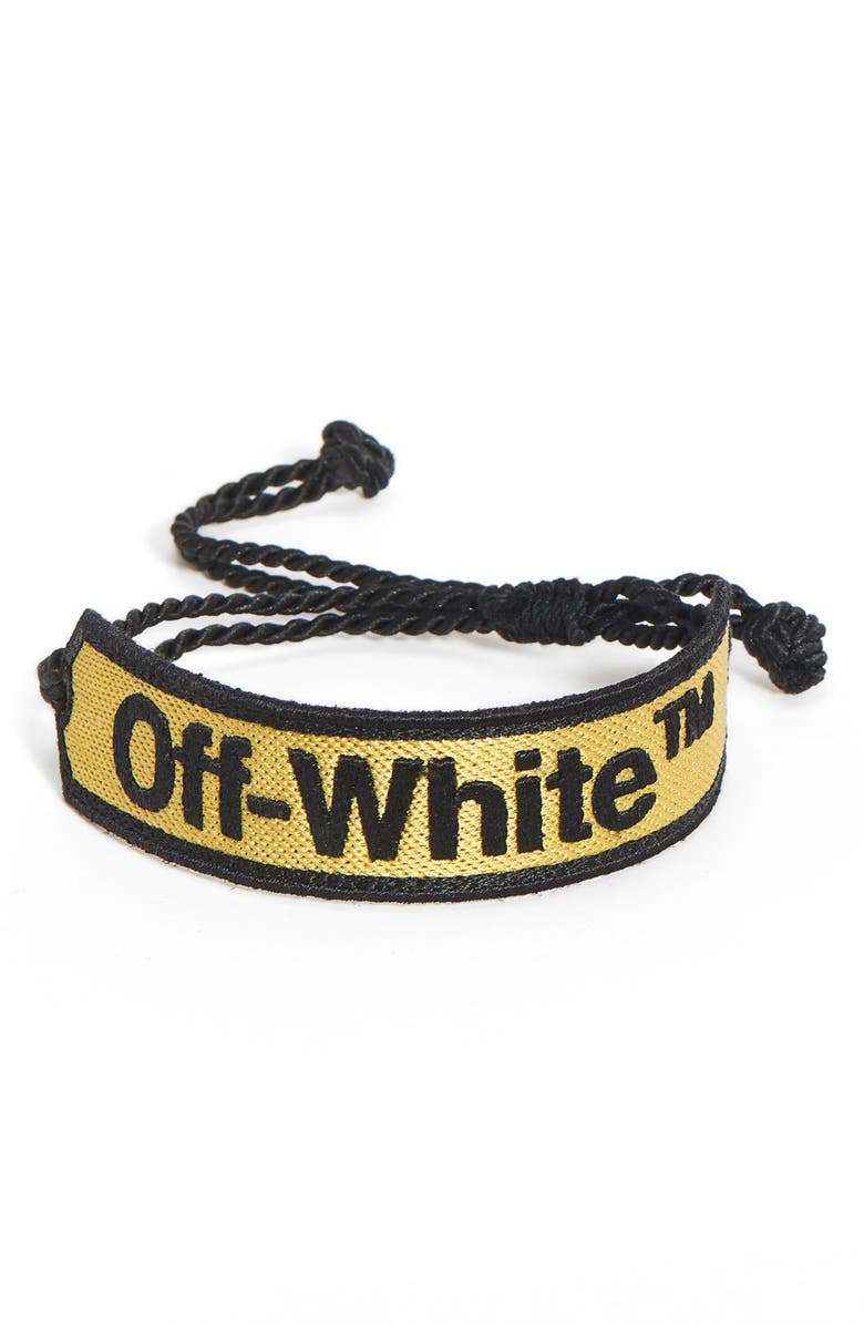 Off-White Woven Bracelet, Main, color, 
