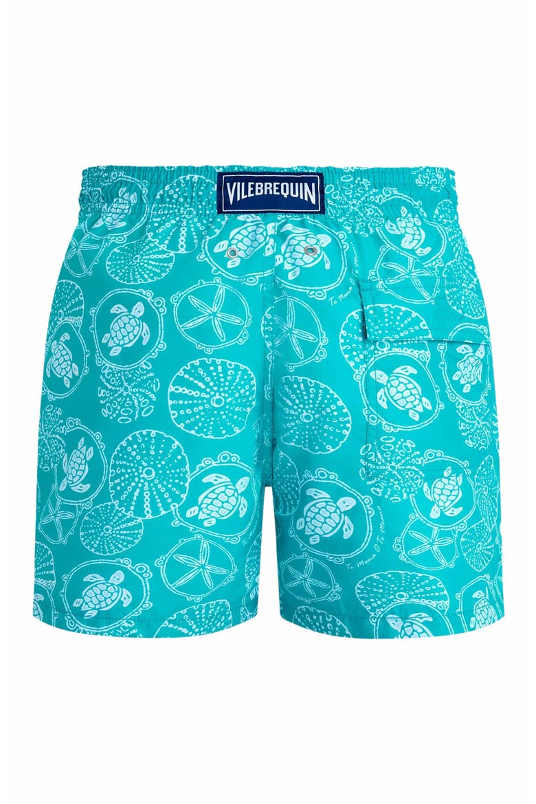 Men's Bicolor Oursins Swim Trunks, Alternate, color, VERT DISCO