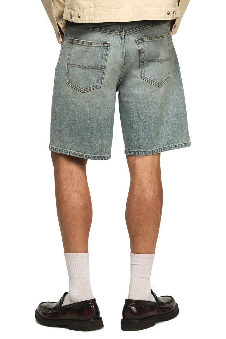 Loose Fit 5-Pocket Denim Shorts, Alternate, color, COMET TAIL