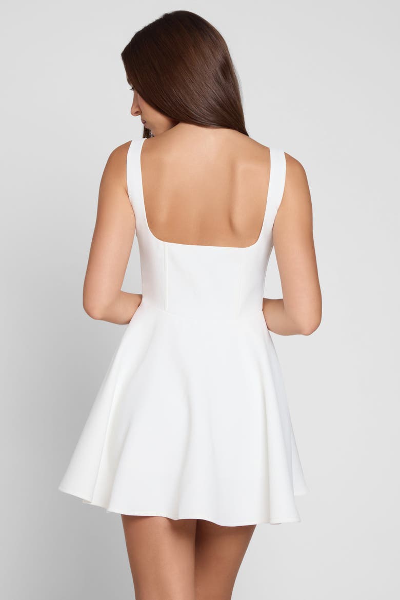 Sloane Square Neck Corset Mini Dress, Alternate, color, White