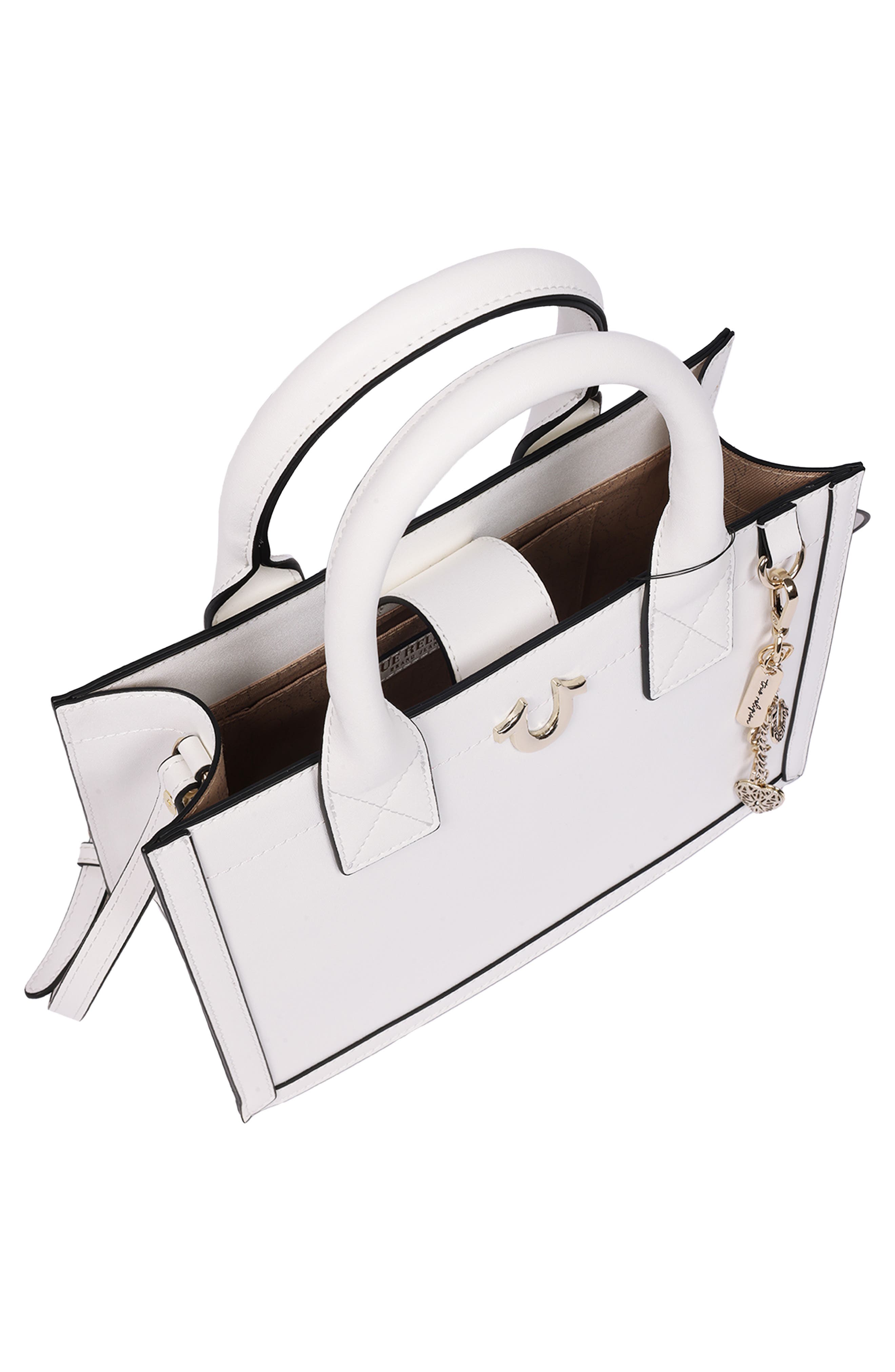 Modern Edge Charm Tote, Alternate, color, WHITE