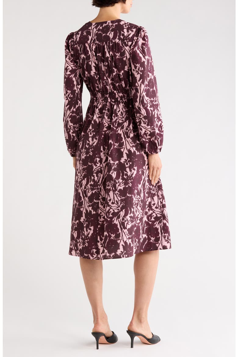 Valerie Twist Front Long Sleeve Dress, Alternate, color, MAUVE FLEUR
