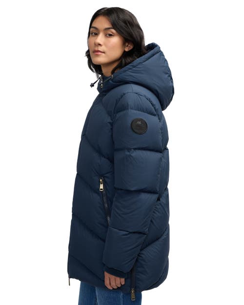 Pajar Fallon Boxy Inverted Chevron Quilted Puffer In Navy