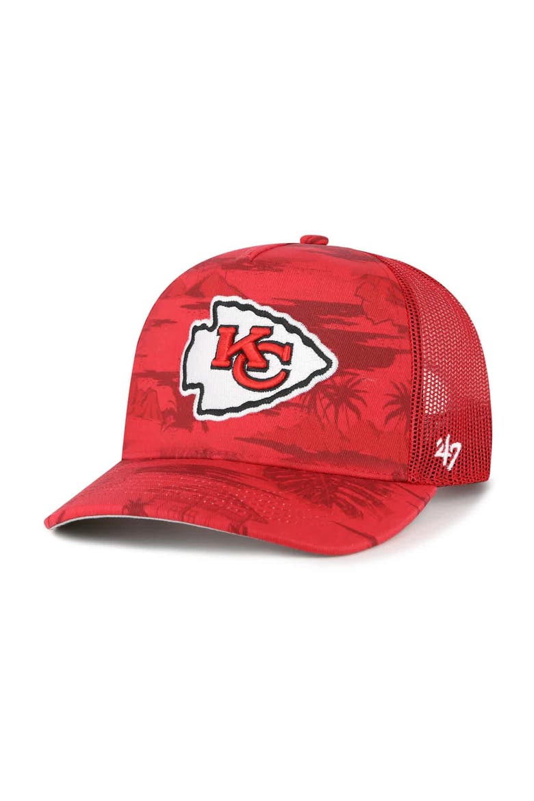 Men's '47 Red Kansas City Chiefs Fiji Trucker Adjustable Hat, Main, color, Red